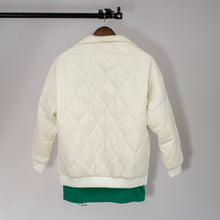 Load image into Gallery viewer, Unisex Bomber Varsity Diamond Quilted Full Zip Jacket.
