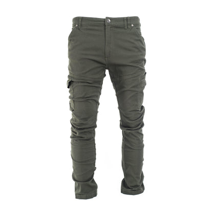 Men Bootcut Slim Flare Slant Pocket Cargo Pants.
