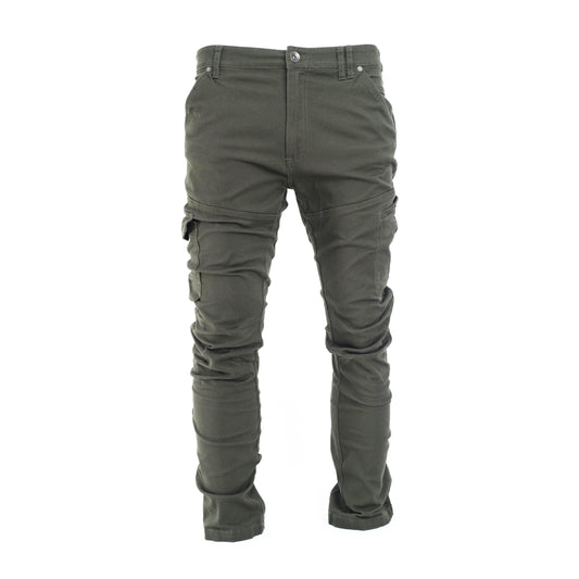 Men Bootcut Slim Flare Slant Pocket Cargo Pants.