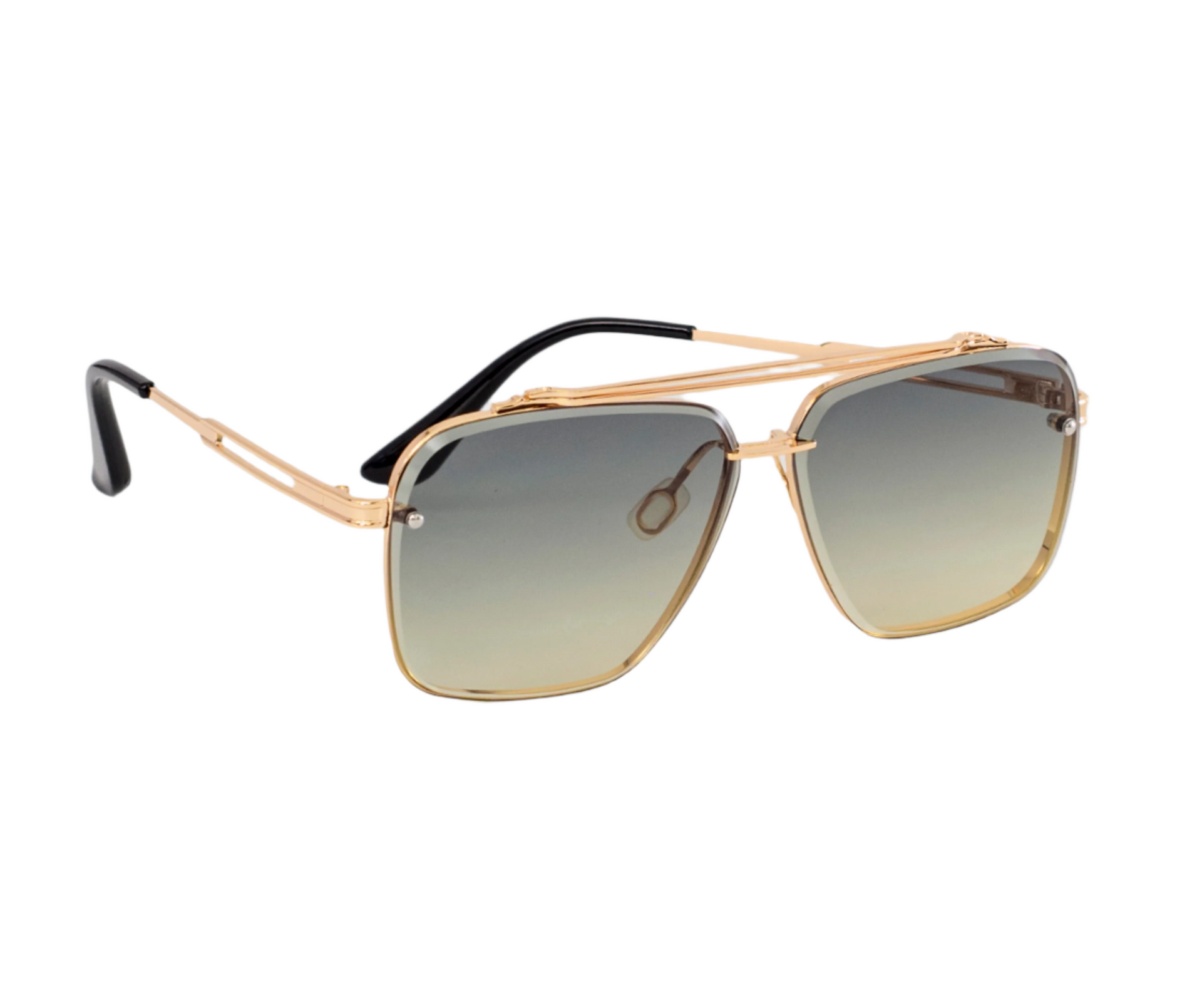 Men Full Rim Square Double Bridge Alloy Frame Sunglasses – LOWKAL SA