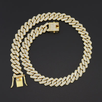 Iced Cuban Link Necklace & Bracelet Set