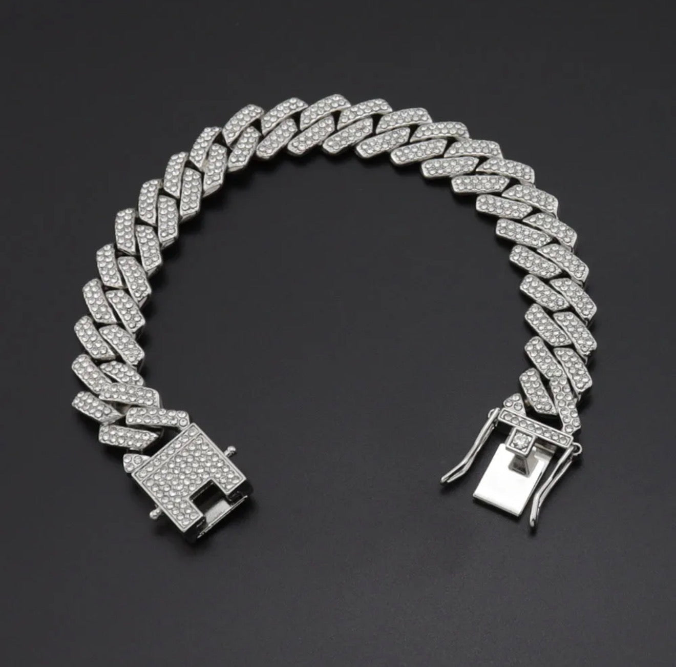 Iced Cuban Link Necklace & Bracelet Set
