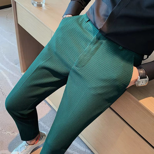 LOWKAL Metro Textured Trousers