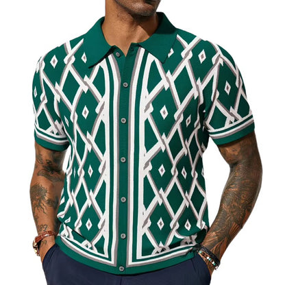 LOWKAL Heritage Diamond Knit Shirt