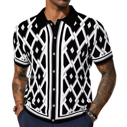 LOWKAL Heritage Diamond Knit Shirt