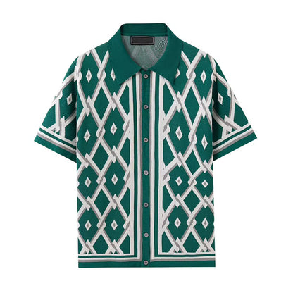 LOWKAL Heritage Diamond Knit Shirt