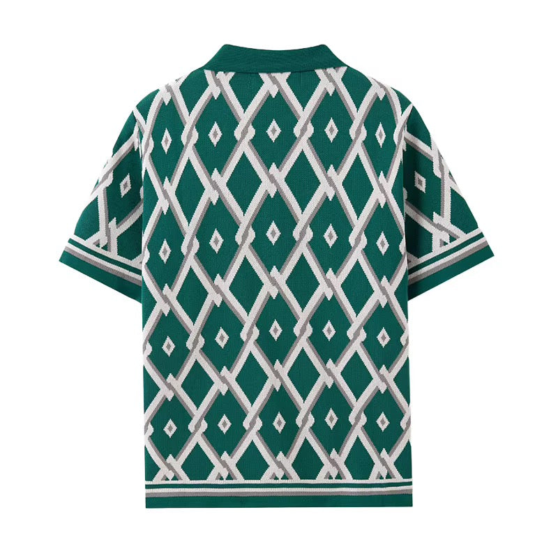 LOWKAL Heritage Diamond Knit Shirt