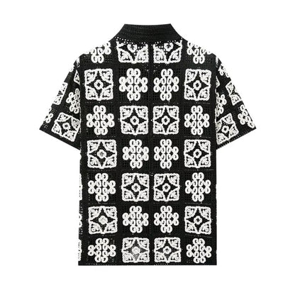 LOWKAL Heritage Tile Crochet Shirt
