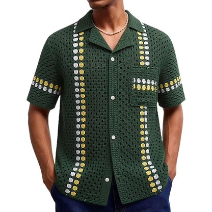 Emerald Heritage Crochet Shirt