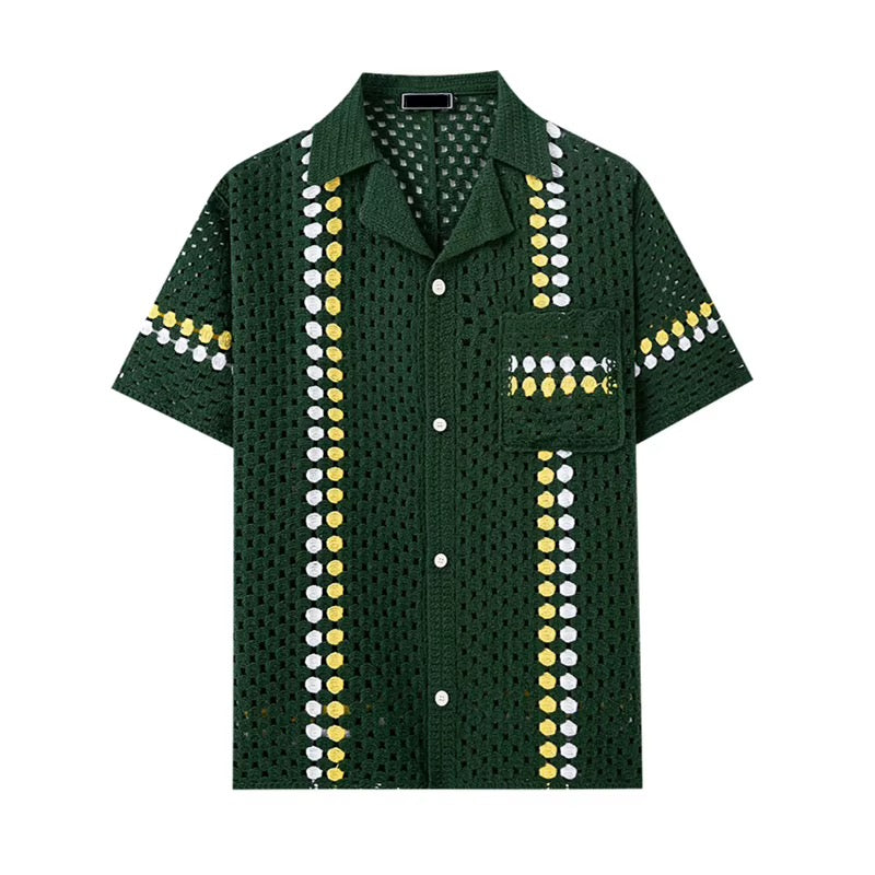 Emerald Heritage Crochet Shirt