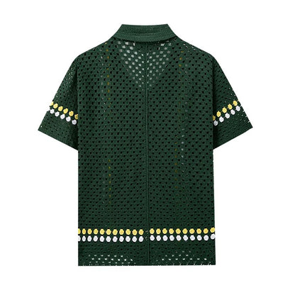 Emerald Heritage Crochet Shirt