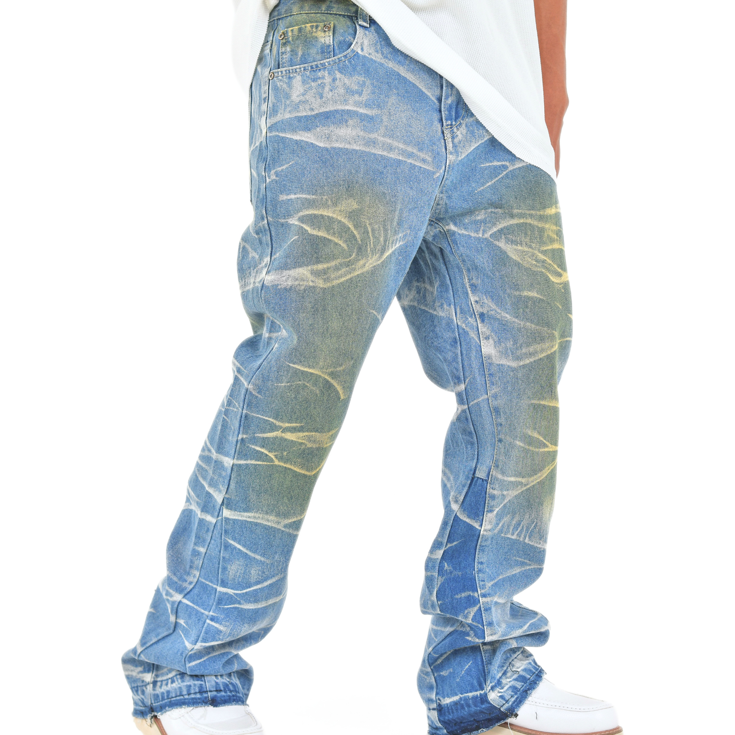 Thunder Acid Wash Stacked Denim