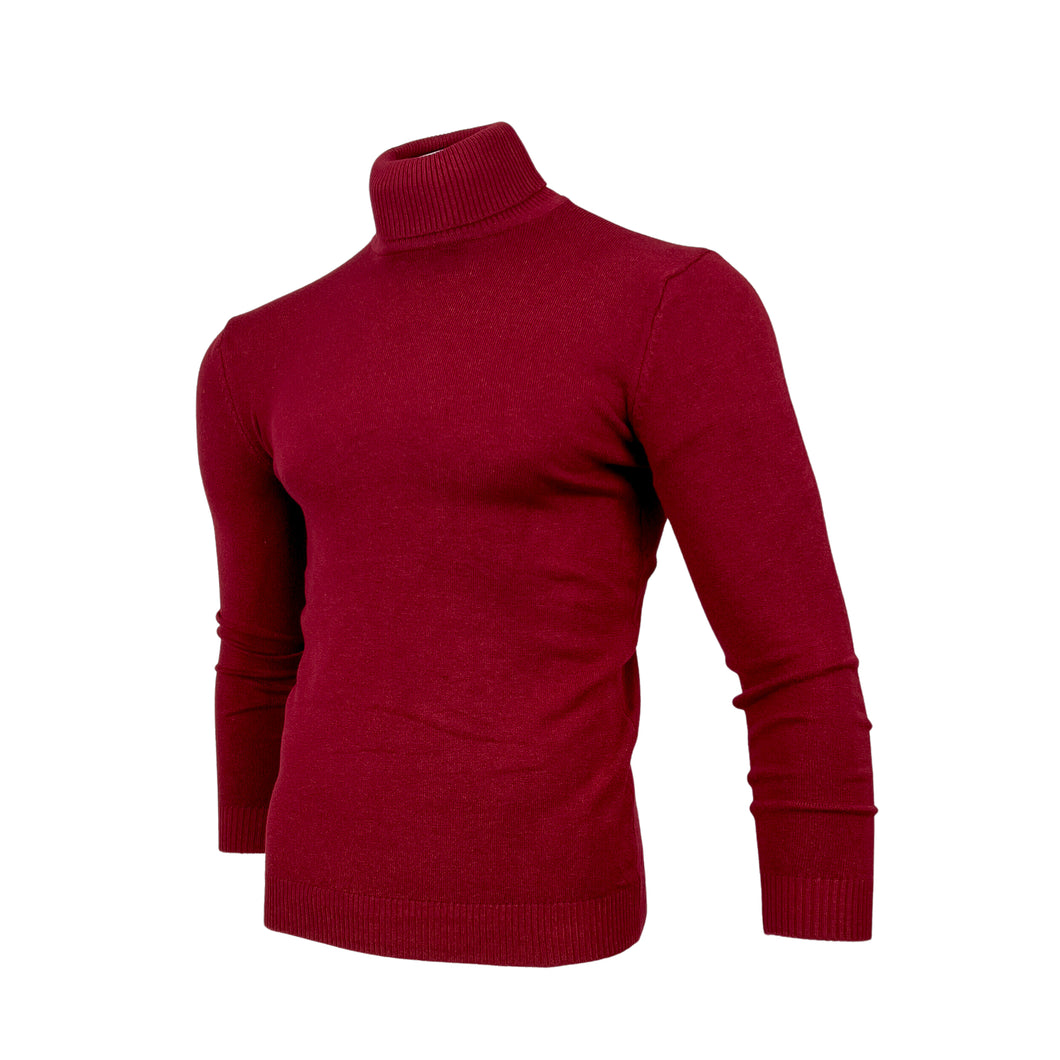 Men Solid Colour Polo-neck