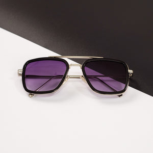 Men Retro Square Sunglasses