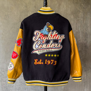 Men Patch Design Fashion Varsity Jacket FC