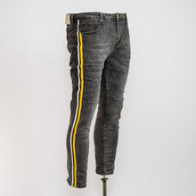Load image into Gallery viewer, Men Pin Stripe Grey Skinny Jeans
