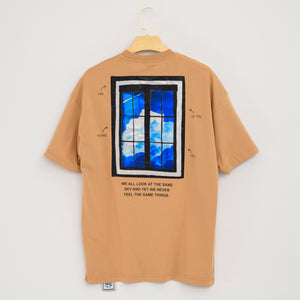 Men’s Letter “SKY VIEW” Graphic T-shirt