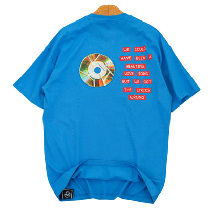 Men Broken CD Letter Graphic Tshirt