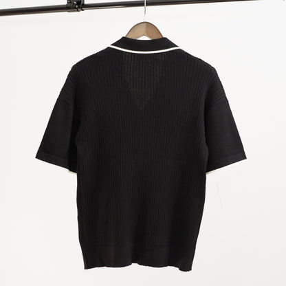 Men Knitted Button Up Shirt/ Short