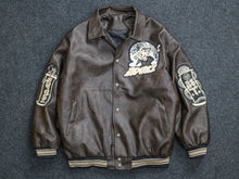 Load image into Gallery viewer, Men’s leather letterman Varsity Jacket
