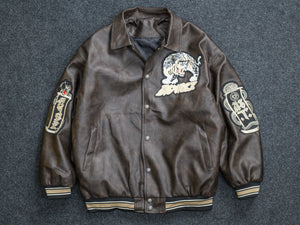 Men’s leather letterman Varsity Jacket