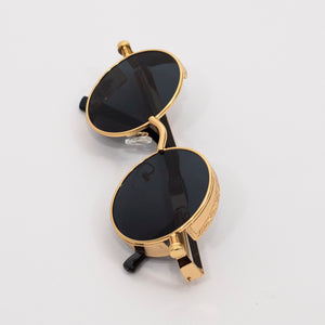 SteamPunk Classic Vintage Round Sunglasses.