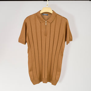 Men Solid Colour Knit Polo Shirts