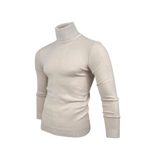 Men Solid Colour Polo-neck