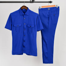 Load image into Gallery viewer, Men Double Pocket Safari Inspired Short Sleeve Shirts ONLY
