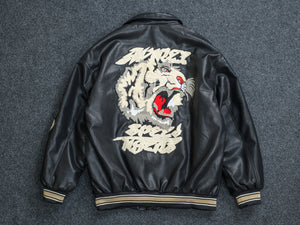 Men’s leather letterman Varsity Jacket