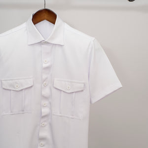 Men Double Pocket Safari Inspired Short Sleeve Shirts ONLY