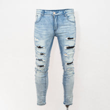 Load image into Gallery viewer, Men’s Distressed Ripped Washed Blue
