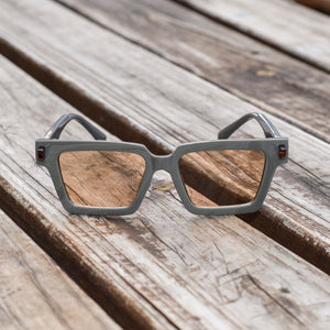 Vintage Square Acetate X2 Frame Sunglasses