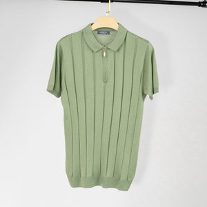 Men Solid Colour Knit Polo Shirts