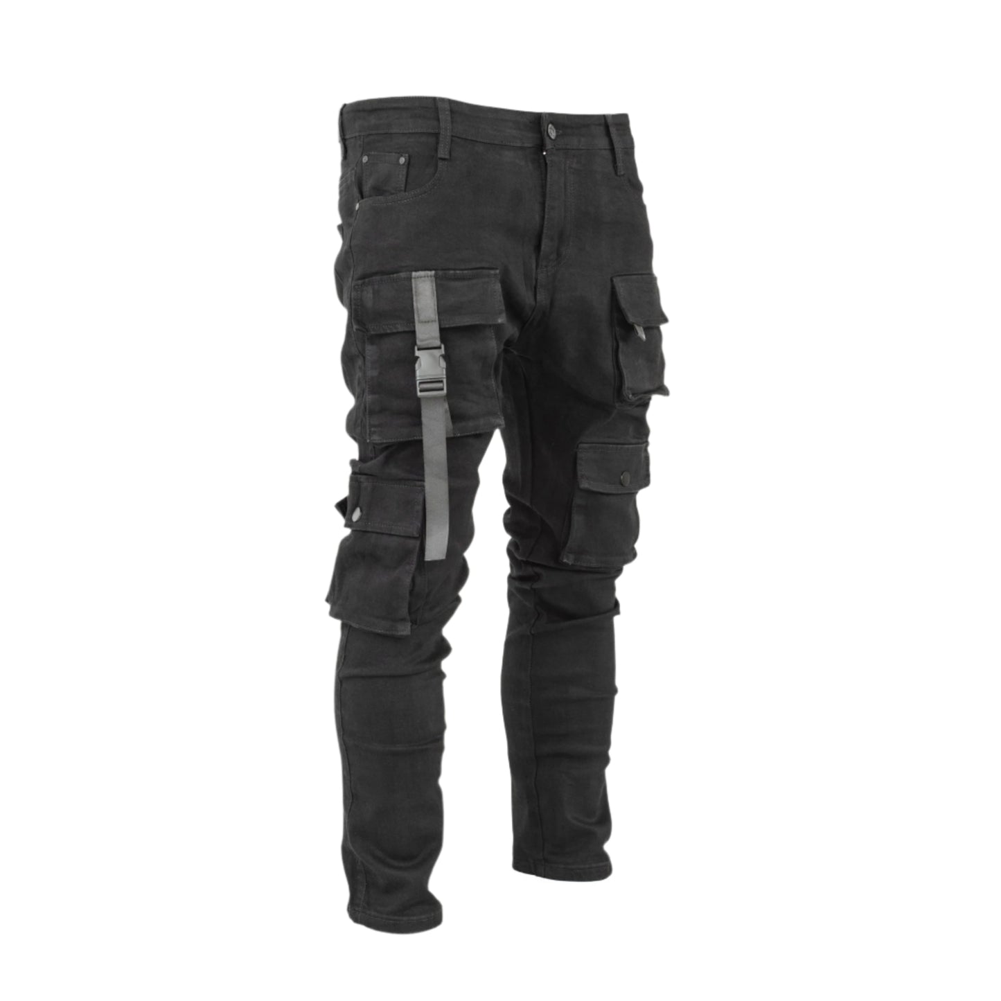 Men’s Skinny Multi-Pocket Cargo Duffey Denim Jeans ONLY