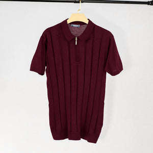 Men Solid Colour Knit Polo Shirts