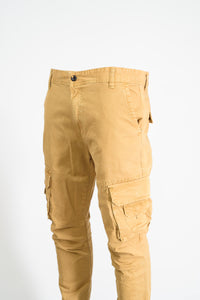 Men Flap Pocket Slim Cargo Pants