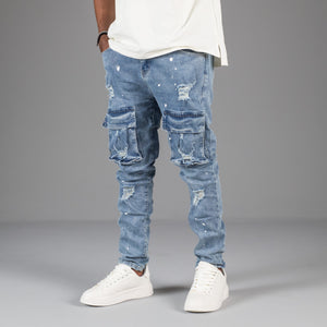 Alive Skinny Distressed Cargo Jeans ONLY