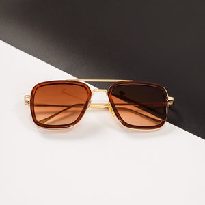 Men Retro Square Sunglasses