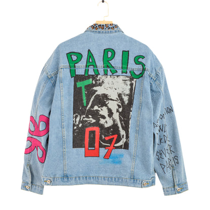 Distressed Trucker Retro Hard Rock Cafe Denim Jacket