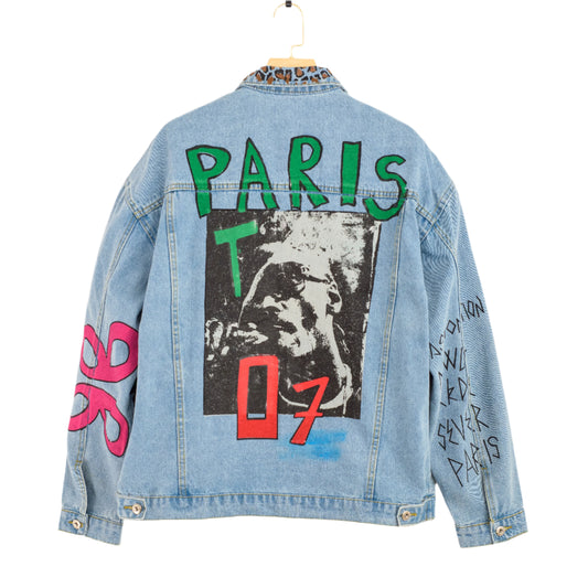Distressed Trucker Retro Hard Rock Cafe Denim Jacket