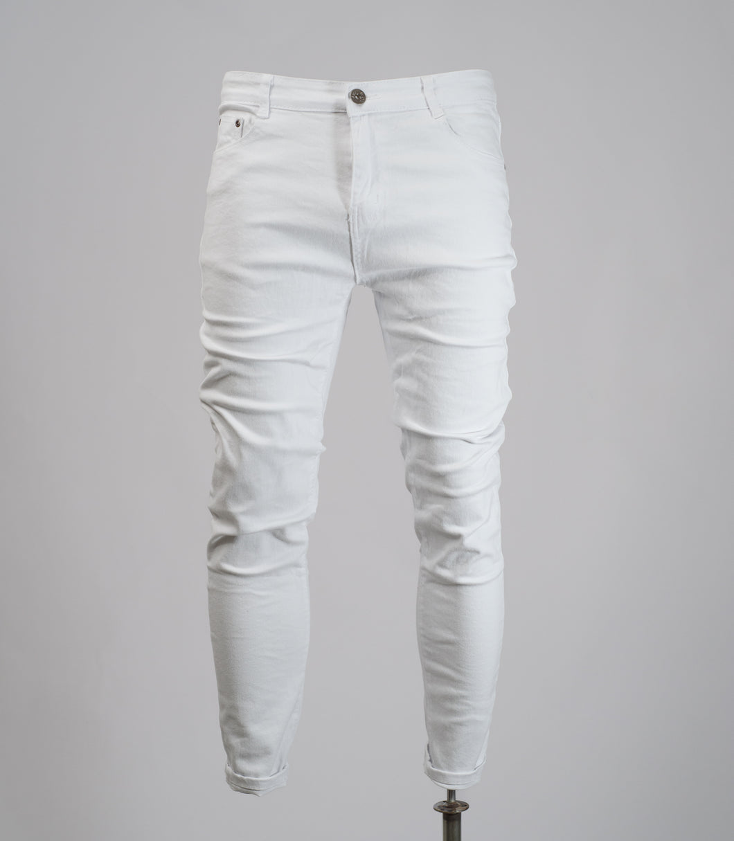 Men's White Skinny Fit Jeans | Boohoo UK