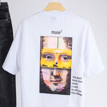 Load image into Gallery viewer, Men Over Size Letter Embellished Graphic Tshirt ONLY
