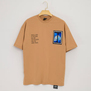 Men’s Letter “SKY VIEW” Graphic T-shirt