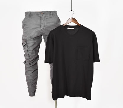 Paul LE Guen Solid Colour Pocket Patched Loose Fit Short Sleeve TSHIRT