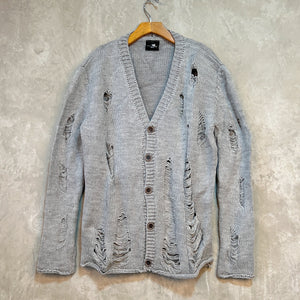 Knitted Ripped Fashion Cardigan