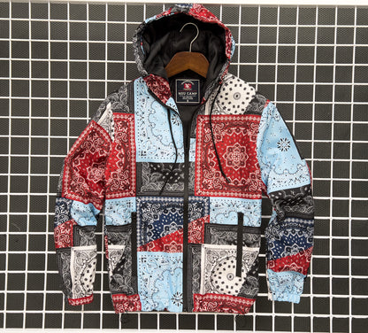 Bandana Patchwork Windbreaker Jacket