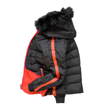 Load image into Gallery viewer, Black Reversible Light Puffer hooded Jacket
