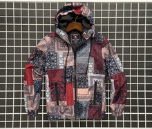 Load image into Gallery viewer, Men Paisley And Scarf Print Drawstring Hooded Jacket
