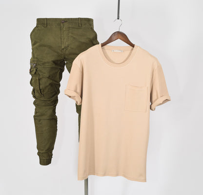 Paul LE Guen Solid Colour Pocket Patched Loose Fit Short Sleeve TSHIRT